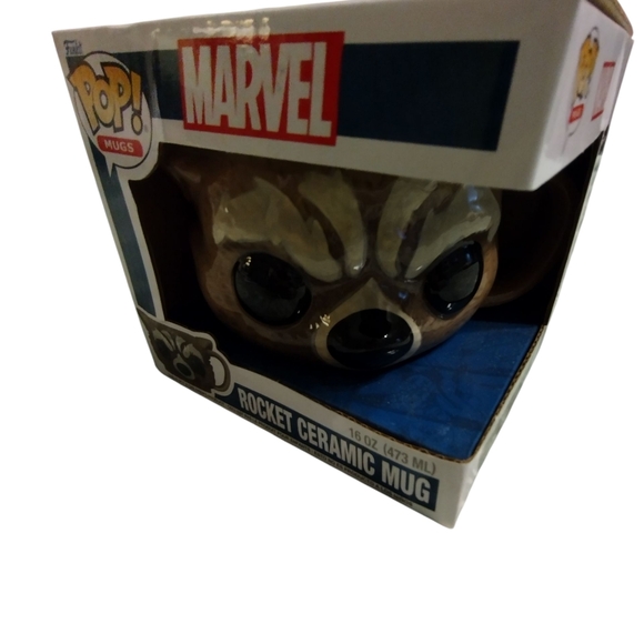 New! NIB Marvel Pop Rocket Raccoon Ceramic Mug Guardians Of Galaxy 16oz - Picture 3 of 5